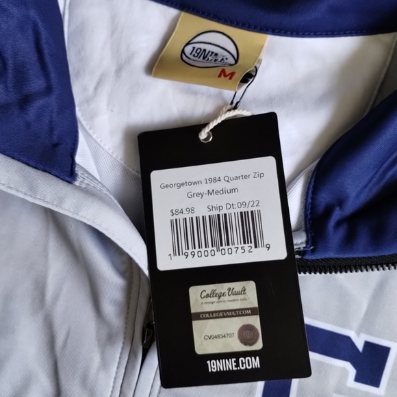 Medium 19Nine Georgetown Hoyas 1/4 Zip Pullover Shirt Basketball 1984 Mens NCAA - Picture 5 of 5